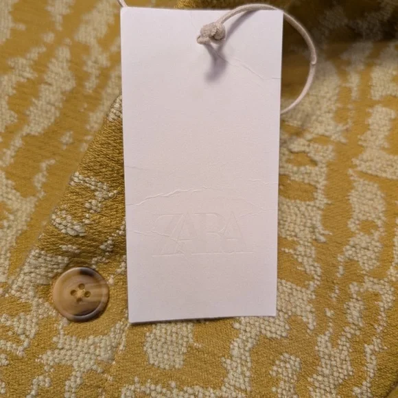 Zara Button Front Jacquard Jacket. New with Tags. Women’s Large - Picture 4 of 6